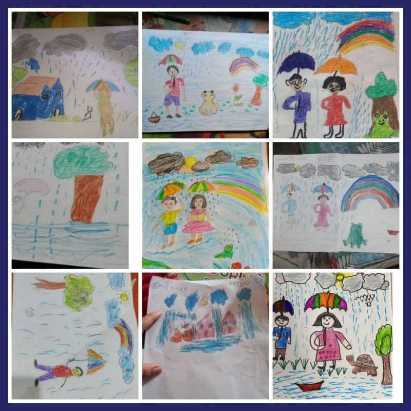 Basic drawing for kids (umbrella) for standard:- jr.kg, sr.kg, 1 (Day-15) -  YouTube