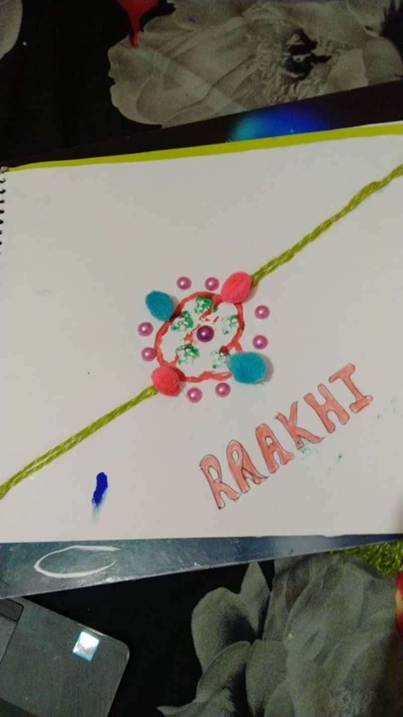 How to draw an color a beautiful Rakhi | Art for kids, Rakhi, Drawings